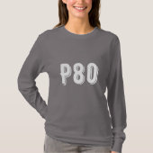 Modernes mit Monogramm P80-Teenagergrau T-Shirt (Vorderseite)