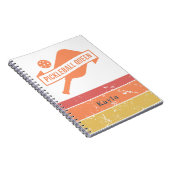 Modernes Mit Monogramm Pickleball Notizblock (Rechte Seite)