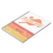 Modernes Mit Monogramm Pickleball Notizblock (Linke Seite)