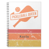Modernes Mit Monogramm Pickleball Notizblock (Vorderseite)