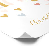 Modernes Mit Monogramm Rainbow-Kinderzimmer Poster (Ecke)