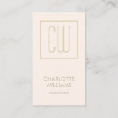 Modernes Mit Monogramm Rosatinrot und vertikales G Visitenkarte (Vorderseite)