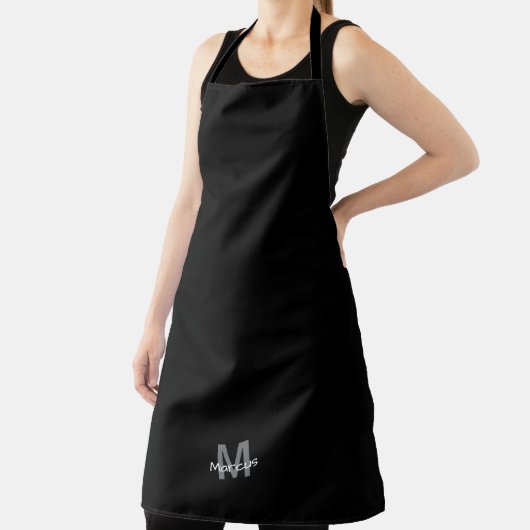 Modernes Mit Monogramm Schwarz Schürze (InSitu)