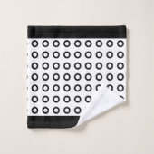 Modernes Mit Monogramm Schwarz-Weiß-Badehandtuch-S Badhandtuch Set (Waschlappen)