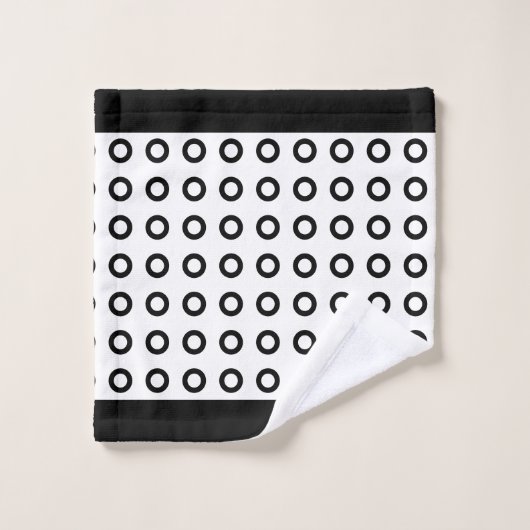 Modernes Mit Monogramm Schwarz-Weiß-Badehandtuch-S Badhandtuch Set (Waschlappen)