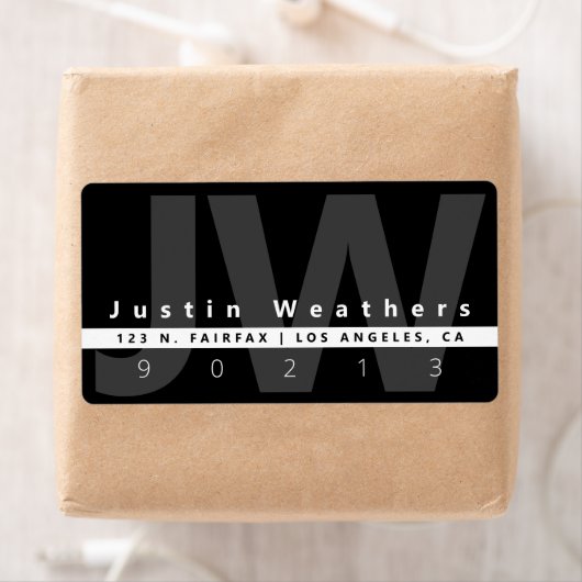 Modernes Mit Monogramm | Schwarz-weiße und graue A (Insitu)