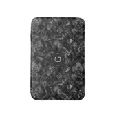 Modernes Mit Monogramm Schwarzes Imitat Glitzer Pa Badematte (Vorderseite Vertikal)