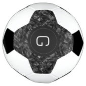 Modernes Mit Monogramm Schwarzes Imitat Glitzer Pa Fußball (Gedreht)