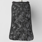 Modernes Mit Monogramm Schwarzes Imitat Glitzer Pa Golf Headcover (Rotieren 90)