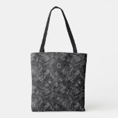 Modernes Mit Monogramm Schwarzes Imitat Glitzer Pa Tasche (Rückseite)