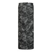 Modernes Mit Monogramm Schwarzes Imitat Glitzer Pa Thermosbecher (Rückseite)
