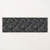 Modernes Mit Monogramm Schwarzes Imitat Glitzer Pa Yogamatte (Vorderseite (Horizontal))
