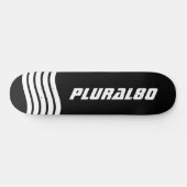 Modernes Mit Monogramm Schwarzweiß Skateboard (Horizontal)