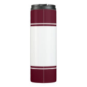 Modernes Mit Monogramm Script Burgundy Thermosbecher (Rückseite)