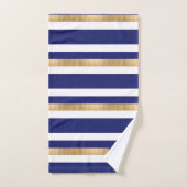 Modernes Mit Monogramm Set mit blauem Streifen. (Handtuch)