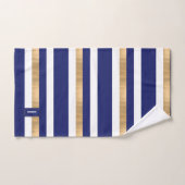 Modernes Mit Monogramm Set mit blauem Streifen. (Handtuch)