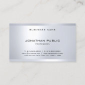 Modernes Mit Monogramm Silber-Look Elegant einfach Visitenkarte (Rückseite)