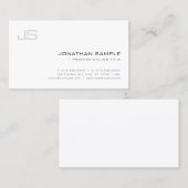 Modernes Mit Monogramm Sleek Beruflich Top Schlich Visitenkarte (Vorne/Hinten)