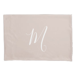 Modernes Mit Monogramm Solid Blush Pink Kissenbezug