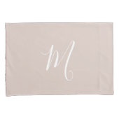 Modernes Mit Monogramm Solid Blush Pink Kissenbezug (Vorderseite-Rechts)
