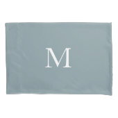 Modernes Mit Monogramm Solid Dusty Green Kissenbezug (Vorderseite-Links)