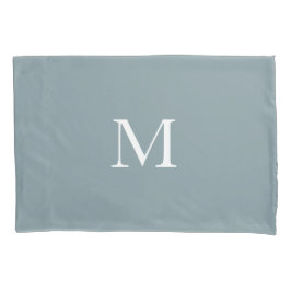 Modernes Mit Monogramm Solid Dusty Green Kissenbezug