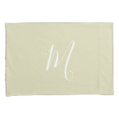 Modernes Mit Monogramm Solid Green Kissenbezug (Vorderseite-Rechts)