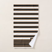 Modernes Mit Monogramm Strip-Badetuch-Set Badhandtuch Set (Handtuch)