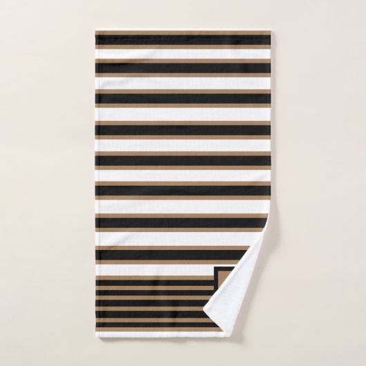 Modernes Mit Monogramm Strip-Badetuch-Set Badhandtuch Set (Handtuch)