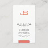 Modernes Mit Monogramm Template Beruflich Visitenkarte (Rückseite)