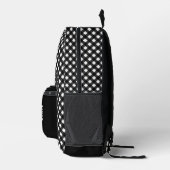 Modernes Mit Monogramm Tennis-Player-Kariertes Mus Bedruckter Rucksack (Rechts)