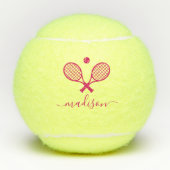 Modernes Mit Monogramm Tennisbälle (Vorderseite)