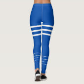 Modernes mit Monogramm Training in Blau Leggings (Rückseite)