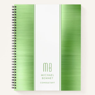 Modernes, Mit Monogramm umweltfreundliches Unterne Notizblock