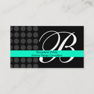 Modernes mit Monogramm Visitenkarte