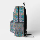 Modernes, mit Sangria-Farben Abstrakt Bedruckter Rucksack (Rechts)