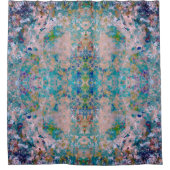 Modernes, mit Sangria-Farben Abstrakt Duschvorhang (Vorderseite)