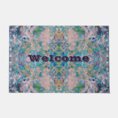 Modernes, mit Sangria-Farben Abstrakt Fußmatte (Vorderseite)