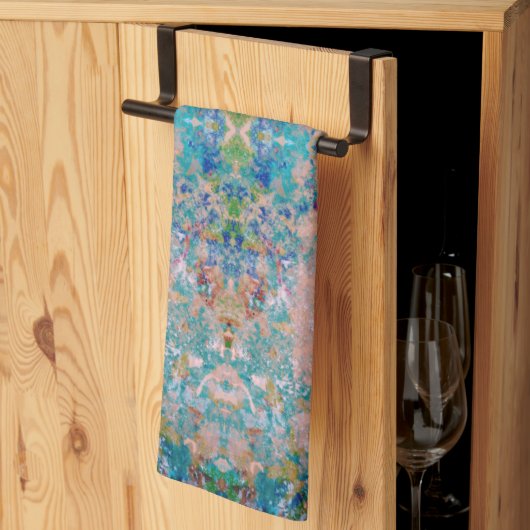 Modernes, mit Sangria-Farben Abstrakt Geschirrtuch (Drittel gefaltet)