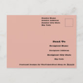 Modernes, mit Sangria-Farben Abstrakt Postkarte (Rückseite)