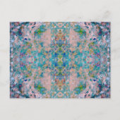 Modernes, mit Sangria-Farben Abstrakt Postkarte (Vorderseite)