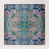 Modernes, mit Sangria-Farben Abstrakt Puzzle (Horizontal)