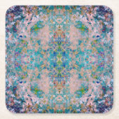 Modernes, mit Sangria-Farben Abstrakt Rechteckiger Pappuntersetzer (Vorderseite)