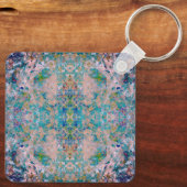 Modernes, mit Sangria-Farben Abstrakt Schlüsselanhänger (Rückseite)