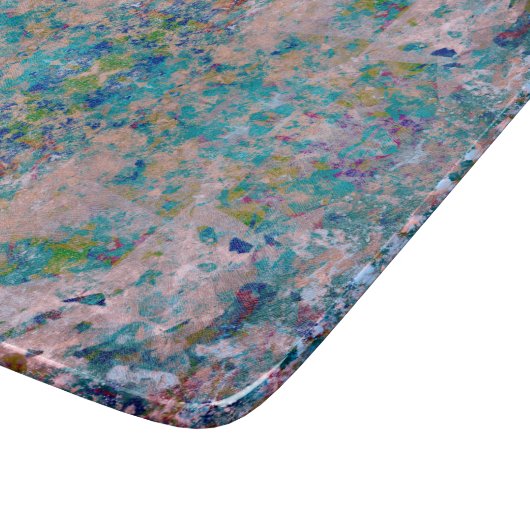 Modernes, mit Sangria-Farben Abstrakt Schneidebrett (Ecke)