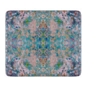 Modernes, mit Sangria-Farben Abstrakt Schneidebrett (Vorderseite)