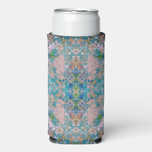 Modernes, mit Sangria-Farben Abstrakt Selters Dosenkühler (Seltzer Vorderseite)
