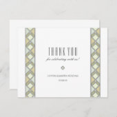 Modernes mit Ziegeln gedecktes Muster danken Ihnen Einladung (Vorne/Hinten)