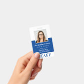 MODERNES MITARBEITER FOTO ID simple königsblau Ausweis (Handheld)