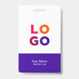 Modernes Mitarbeiter-Logo, Foto, QR-Code, Name Ind Ausweis